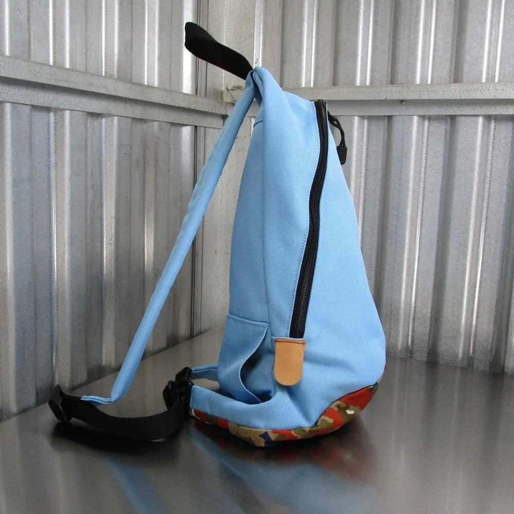 Mei Ocean Sling Backpack Light Blue Camo Trim One Strap Crossbody Bag